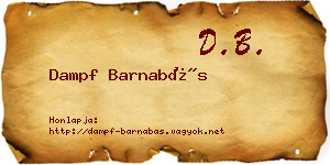 Dampf Barnabás névjegykártya