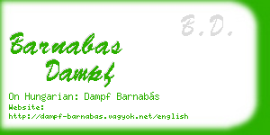 barnabas dampf business card